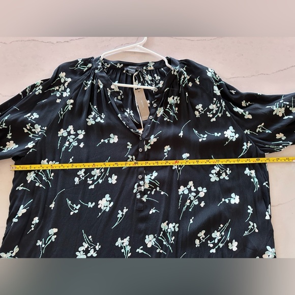NWTs J Crew Reimagined Long-sleeve floral drapey popover/button up shirt/blouse - Picture 13 of 16